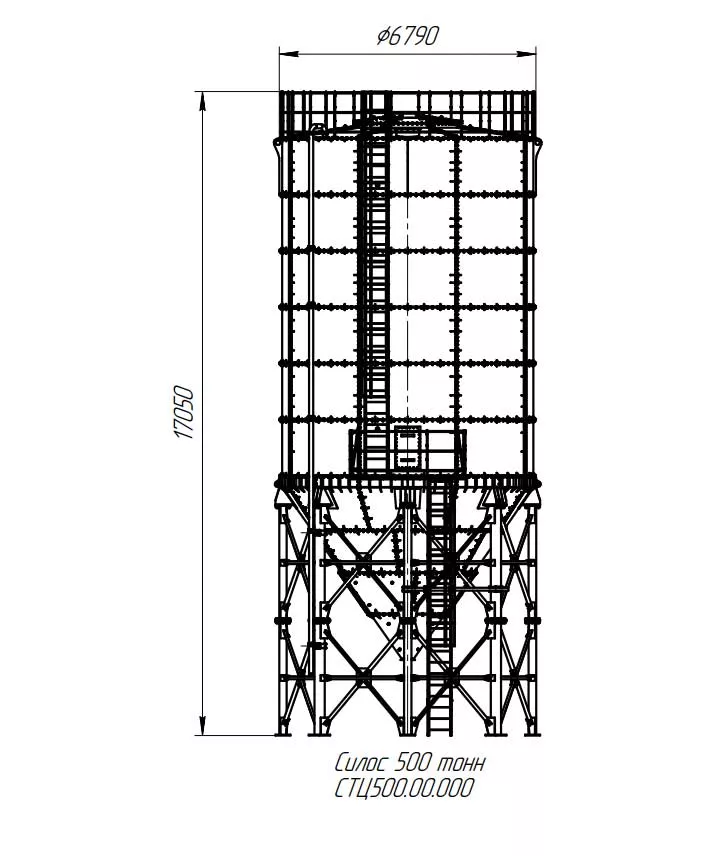 500-ТОННЫЙ СИЛОС ДЛЯ ЦЕМЕНТА (СБОРНЫЙ) - 1